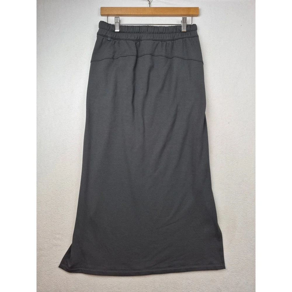Lululemon Bound to Bliss Softstreme Maxi Skirt Size 6 Grey Side Slits
